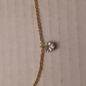 4/$40 Clear Heart Gem Necklace